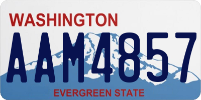 WA license plate AAM4857