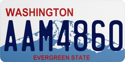 WA license plate AAM4860