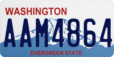 WA license plate AAM4864