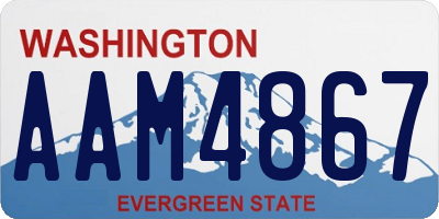 WA license plate AAM4867