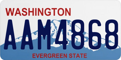 WA license plate AAM4868