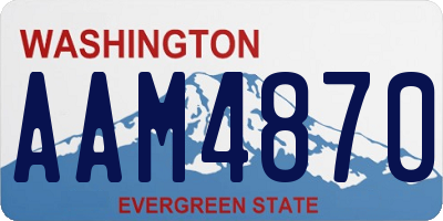WA license plate AAM4870