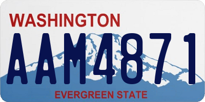 WA license plate AAM4871