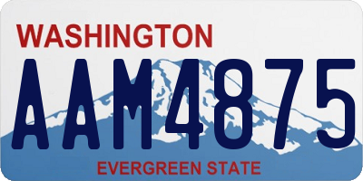 WA license plate AAM4875
