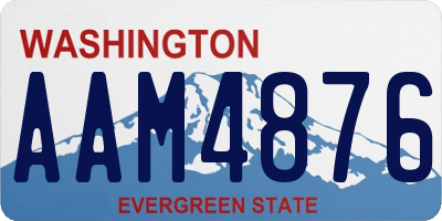 WA license plate AAM4876