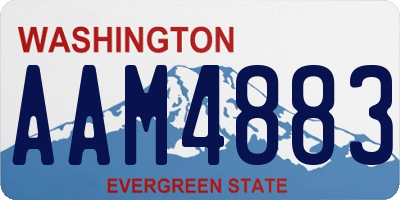 WA license plate AAM4883