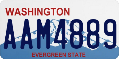 WA license plate AAM4889