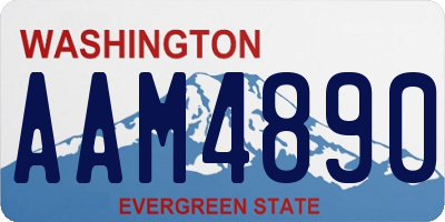 WA license plate AAM4890