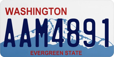 WA license plate AAM4891