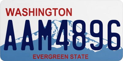 WA license plate AAM4896
