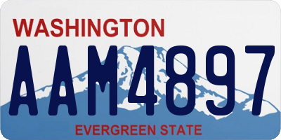 WA license plate AAM4897