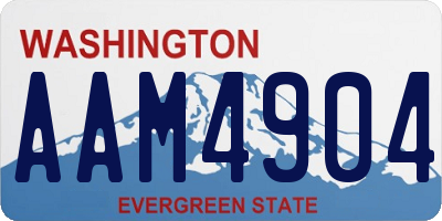 WA license plate AAM4904
