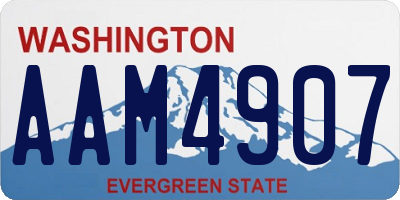 WA license plate AAM4907