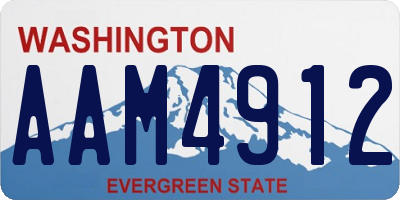 WA license plate AAM4912
