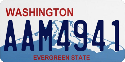 WA license plate AAM4941