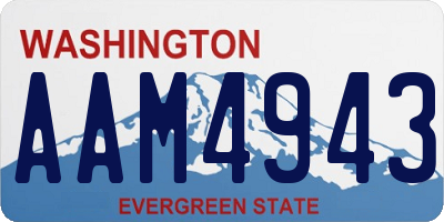 WA license plate AAM4943