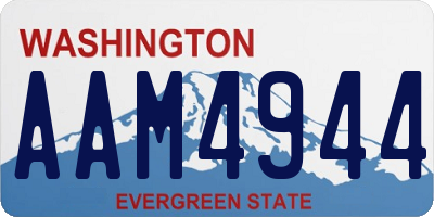 WA license plate AAM4944