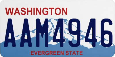 WA license plate AAM4946