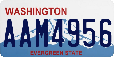 WA license plate AAM4956