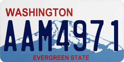 WA license plate AAM4971