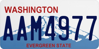 WA license plate AAM4977