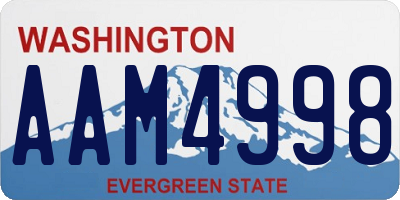WA license plate AAM4998