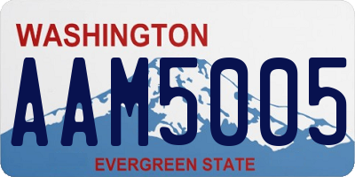 WA license plate AAM5005