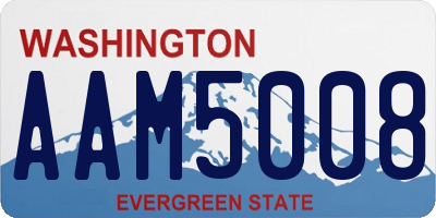 WA license plate AAM5008