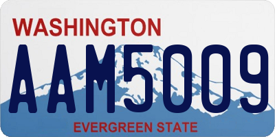 WA license plate AAM5009