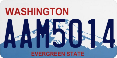 WA license plate AAM5014
