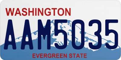 WA license plate AAM5035