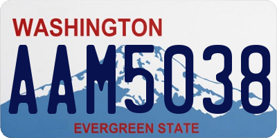 WA license plate AAM5038