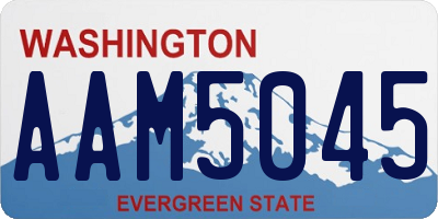 WA license plate AAM5045