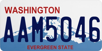 WA license plate AAM5046