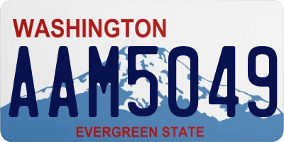 WA license plate AAM5049