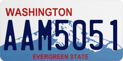 WA license plate AAM5051