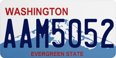 WA license plate AAM5052