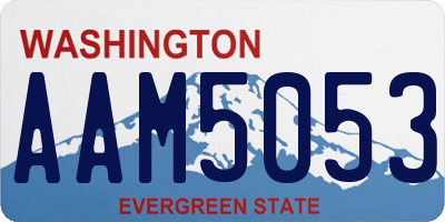 WA license plate AAM5053