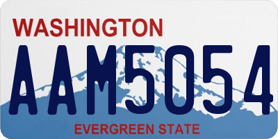 WA license plate AAM5054