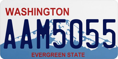 WA license plate AAM5055