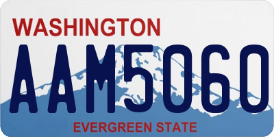 WA license plate AAM5060