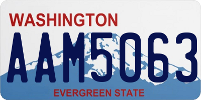 WA license plate AAM5063