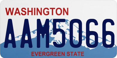 WA license plate AAM5066