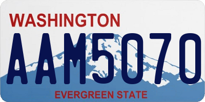 WA license plate AAM5070