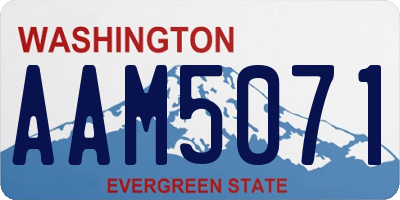 WA license plate AAM5071