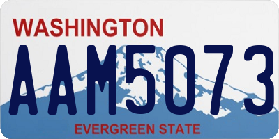 WA license plate AAM5073