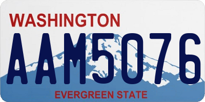 WA license plate AAM5076