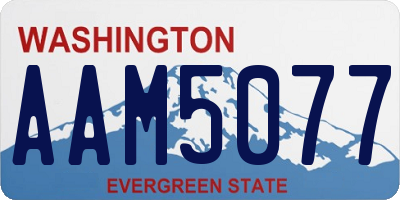 WA license plate AAM5077