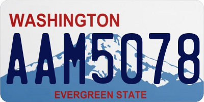 WA license plate AAM5078