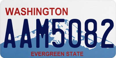 WA license plate AAM5082